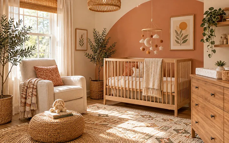 Boho Nursery Ideas With Natural Textures and Color thumbnail