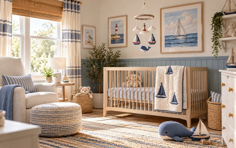 Nautical Nursery Room Ideas With Coastal and Sailing Decor thumbnail