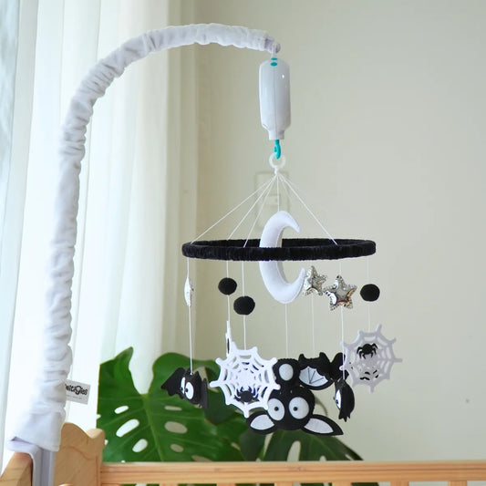 Montessori Halloween Bat Musical Baby Crib Mobile