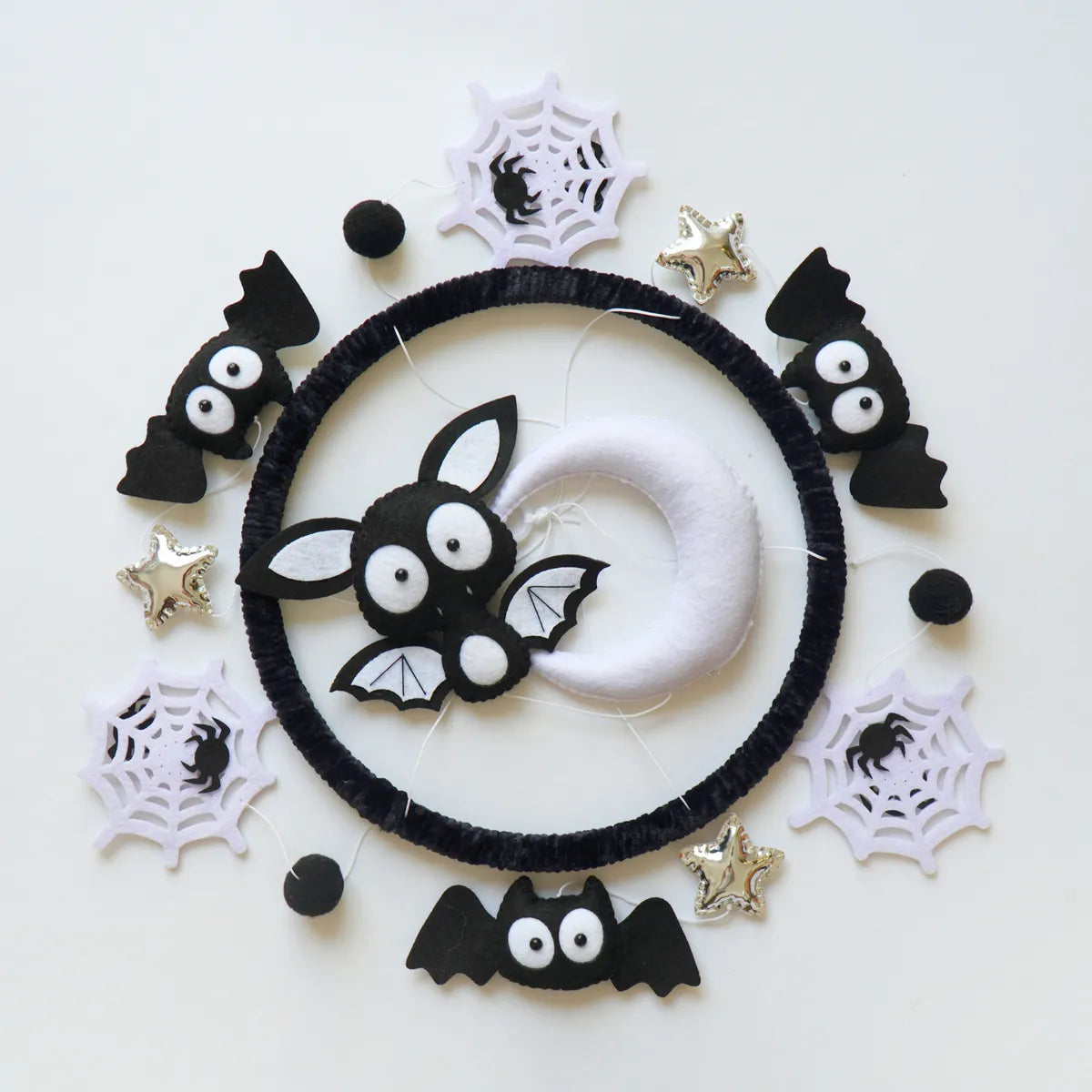 Montessori Halloween Bat Musical Baby Crib Mobile