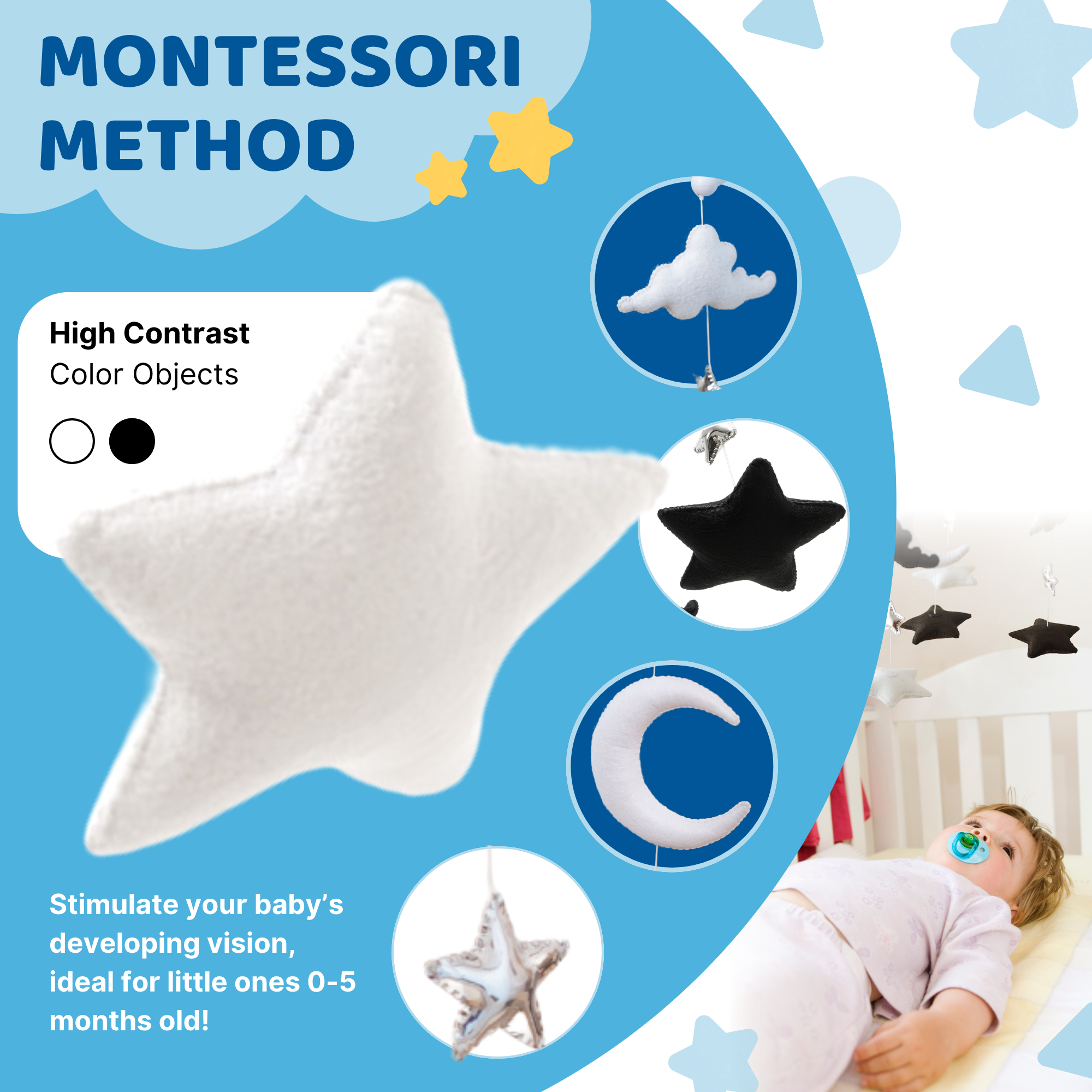 Montessori-Inspired Mobile with Starry Night Theme