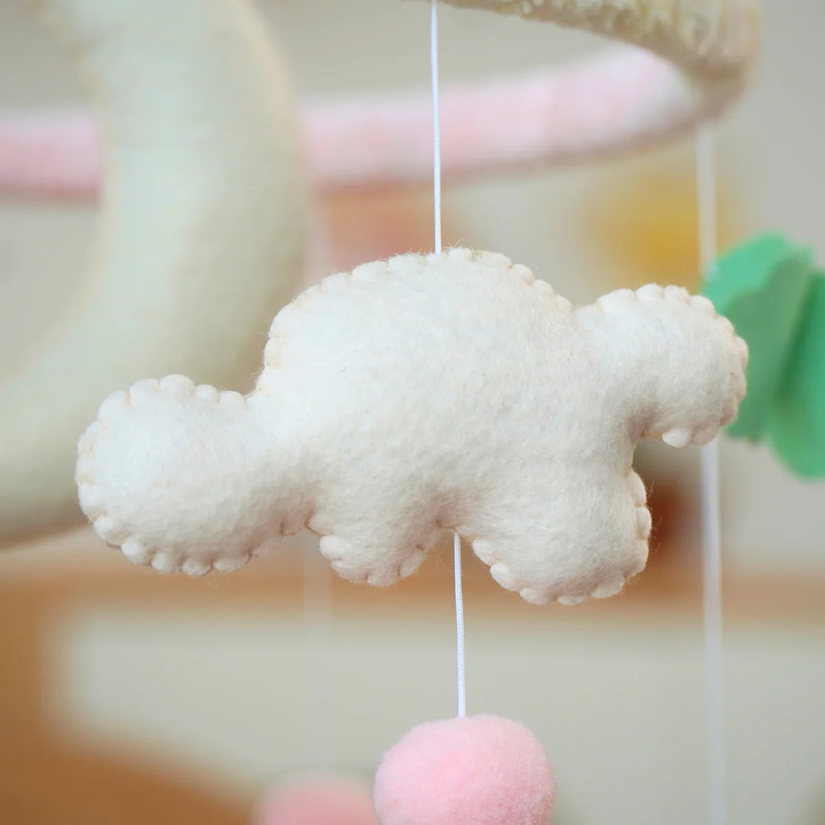 Pink Woodland Musical Baby Crib Mobile for Girls
