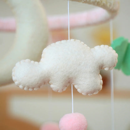 Pink Woodland Musical Baby Crib Mobile for Girls