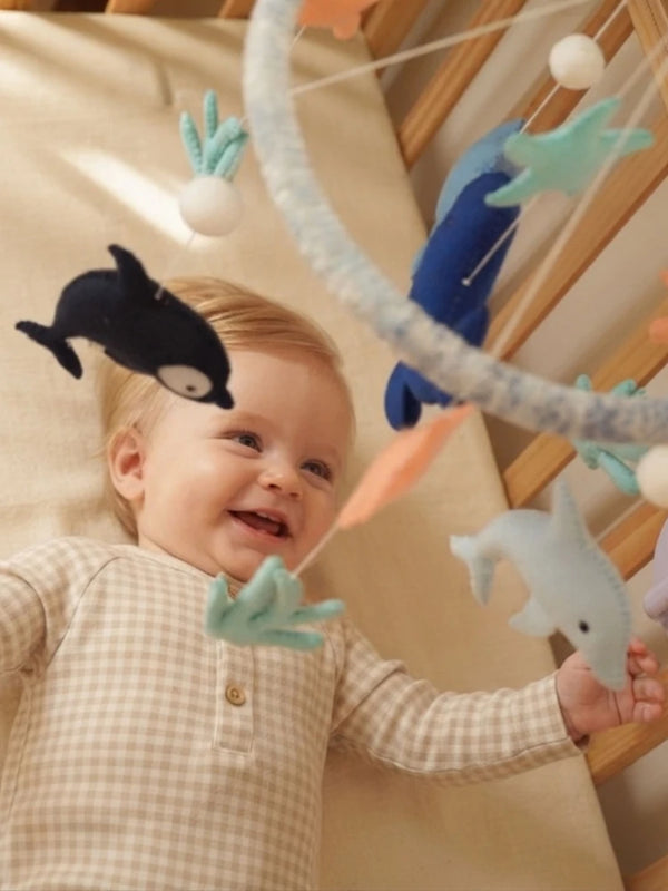 baby crib mobile tinitigies handmade nursery decor