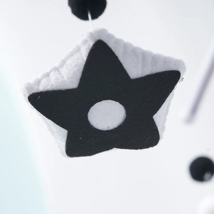 montessori black & white geometry musical baby crib mobile