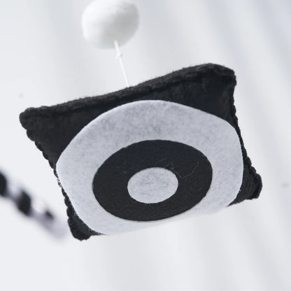 montessori black & white geometry musical baby crib mobile
