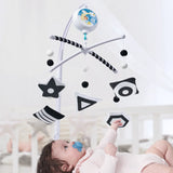 montessori black & white geometry musical baby crib mobile