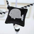 montessori high contrast black & white animal musical baby crib mobile