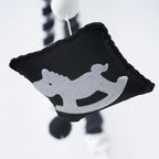 montessori high contrast black & white animal musical baby crib mobile