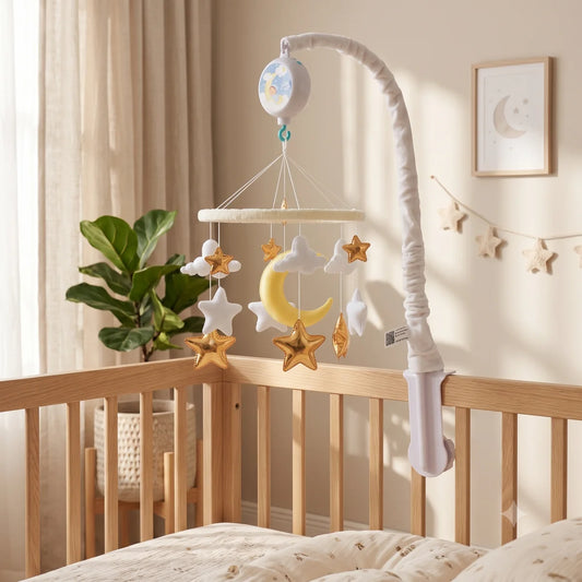 moon & stars musical baby crib mobile