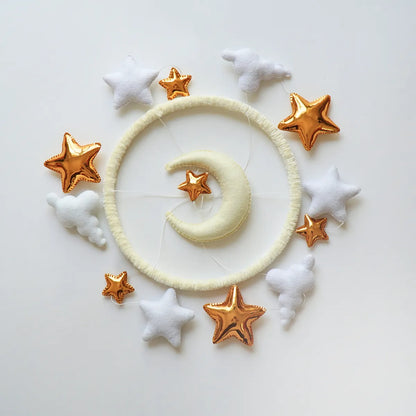 moon & stars musical baby crib mobile