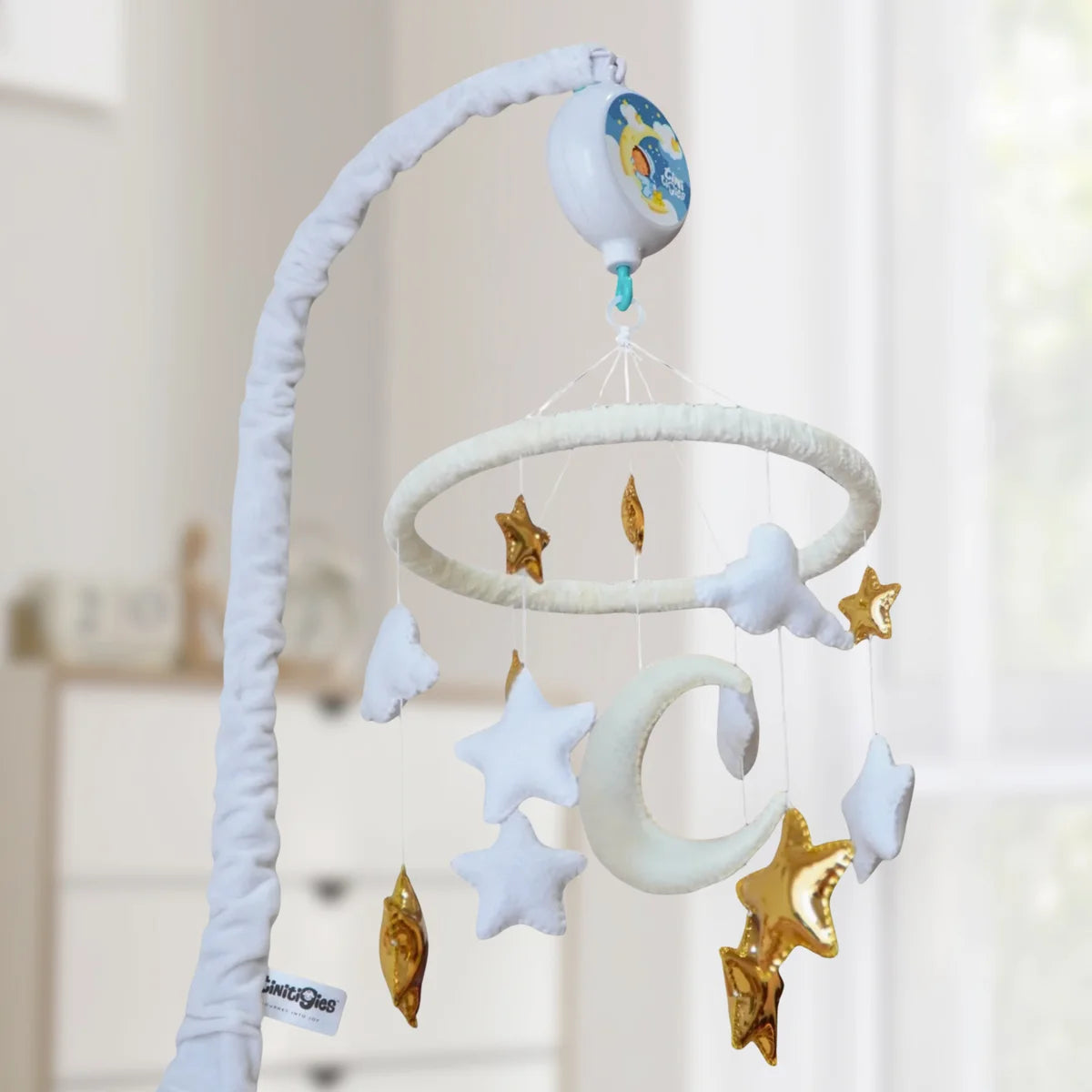 moon & stars musical baby crib mobile