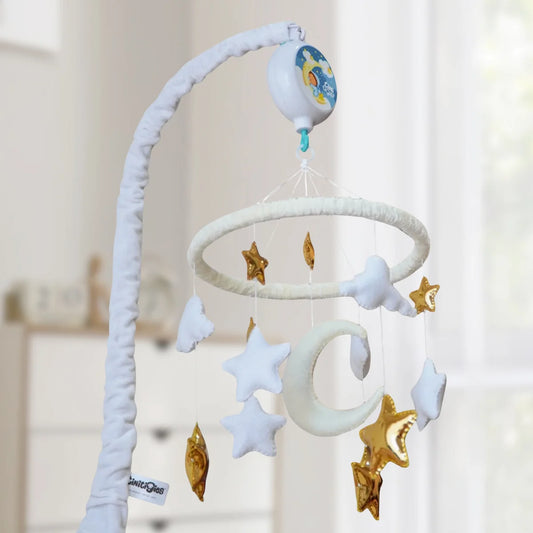 moon & stars musical baby crib mobile