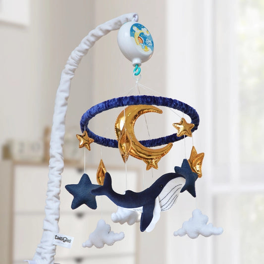 Whale & Moon Baby Mobile
