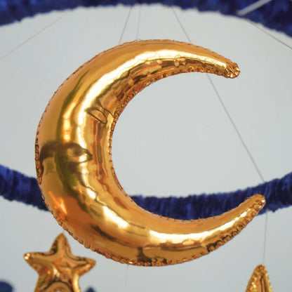 ocean whale moon musical baby crib mobile