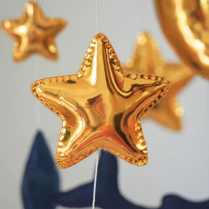 ocean whale moon musical baby crib mobile