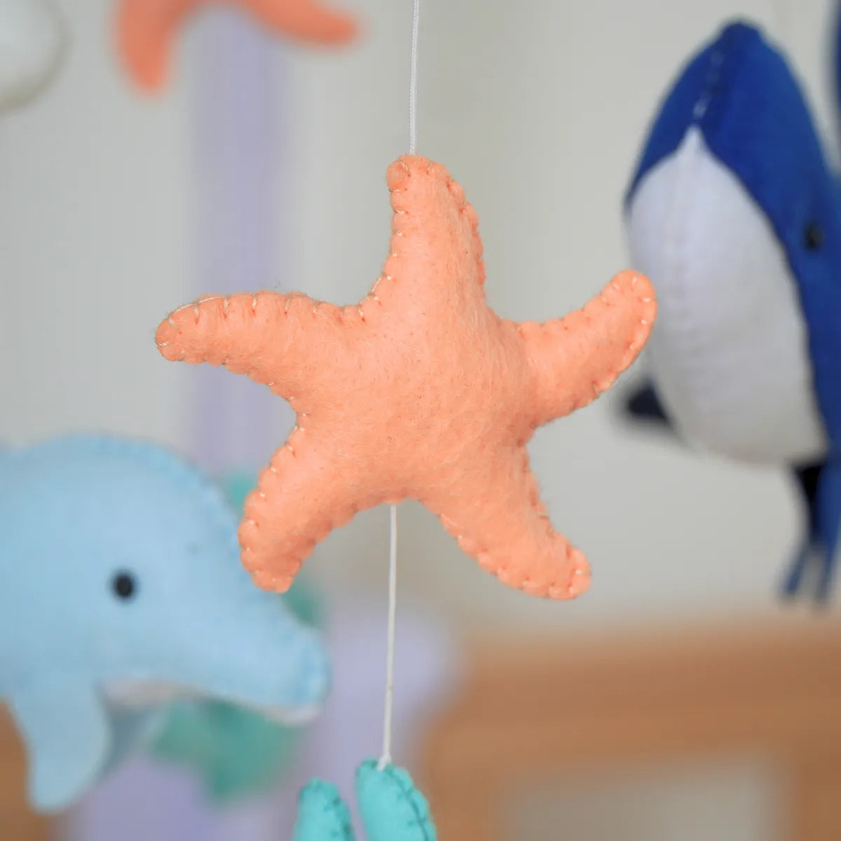 ocean creatures musical baby crib mobile