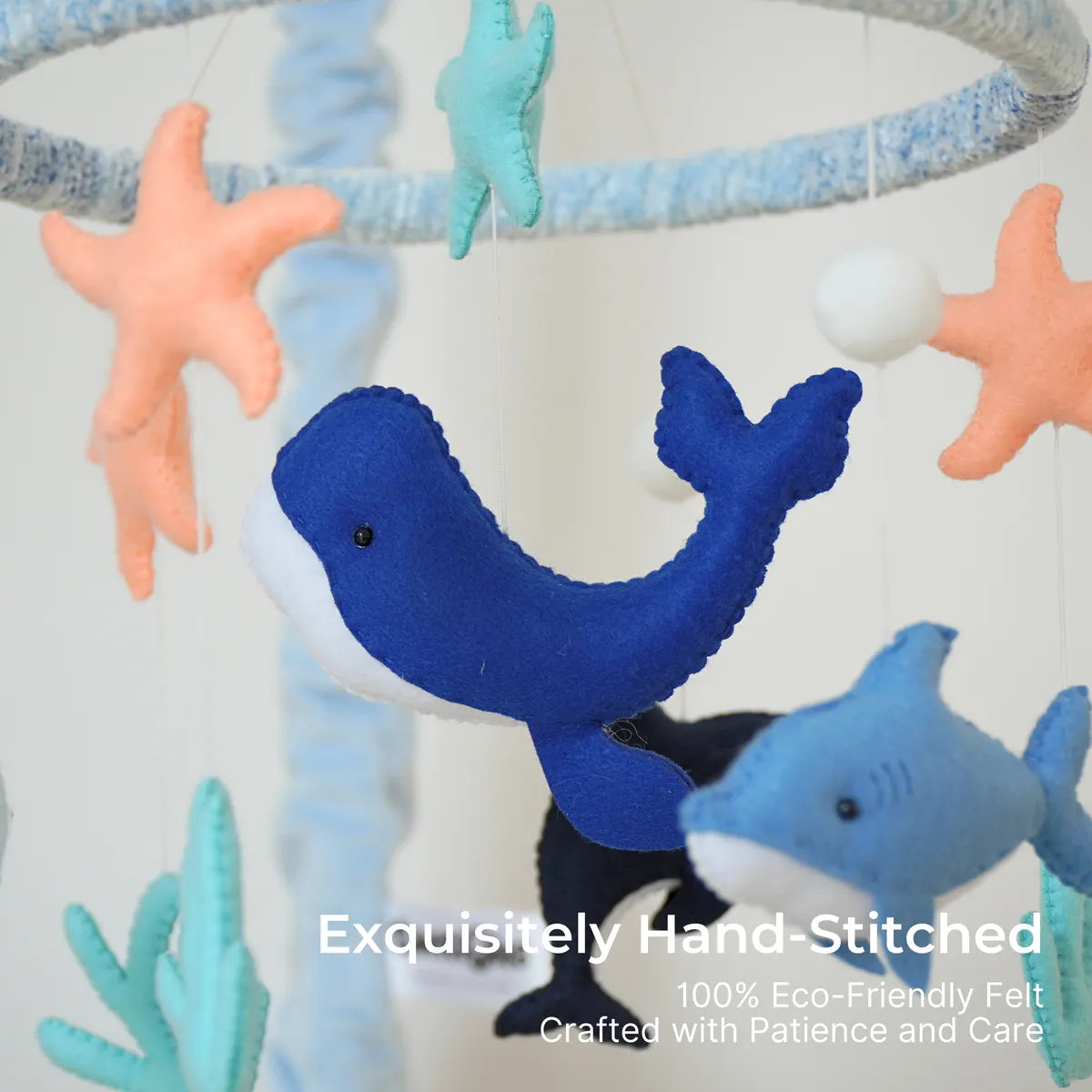 ocean creatures musical baby crib mobile