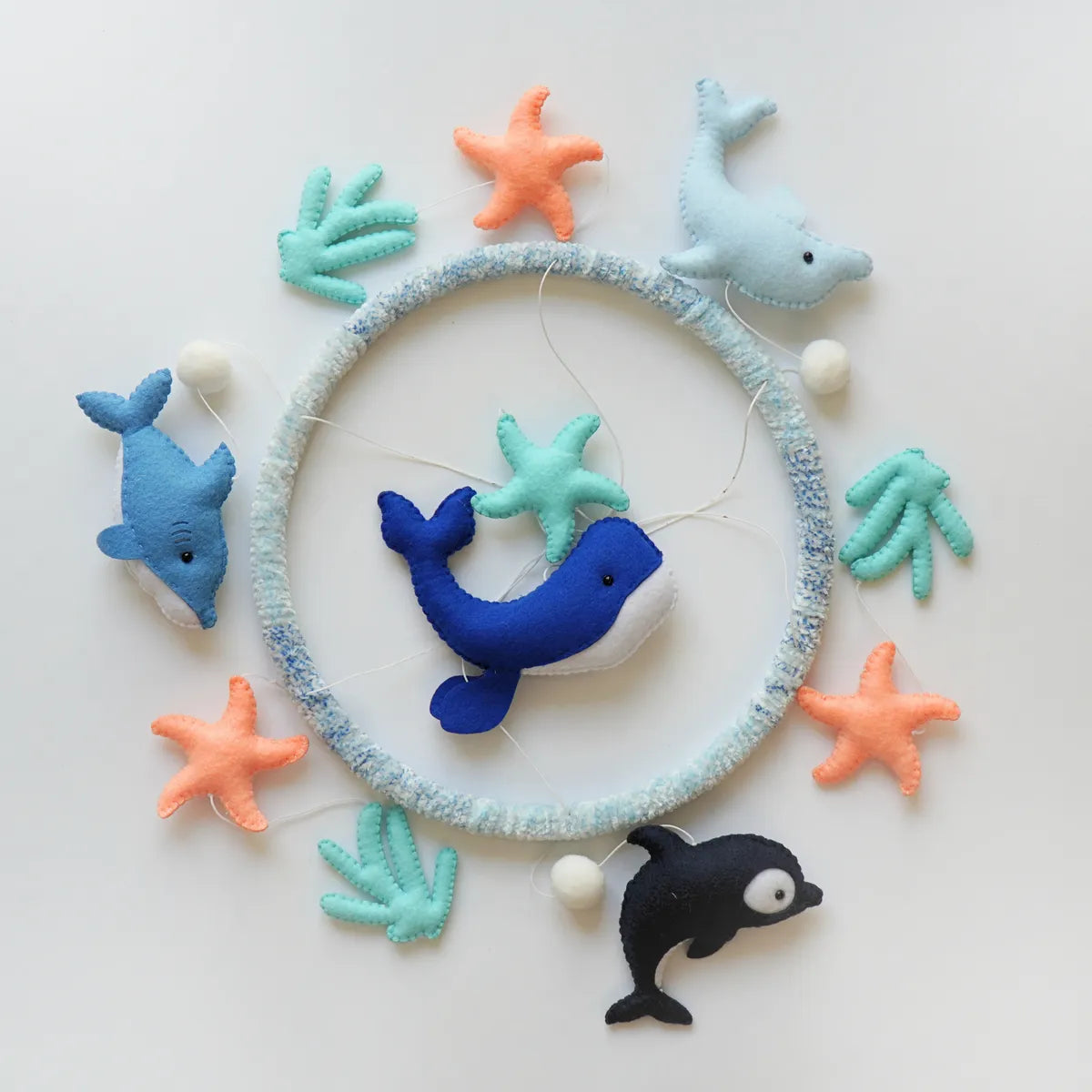 ocean creatures musical baby crib mobile
