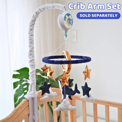 ocean whale moon musical baby crib mobile