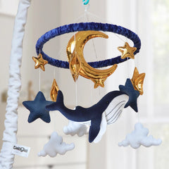 ocean whale moon musical baby crib mobile thumbnail